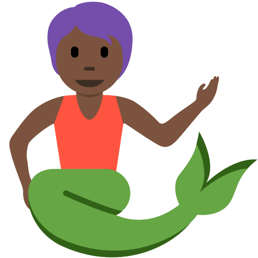 Merperson: Dark Skin Tone