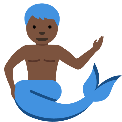 Merman: Dark Skin Tone