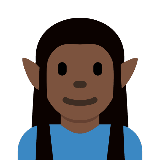 Man Elf: Dark Skin Tone