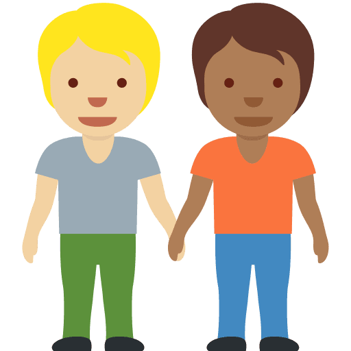 People Holding Hands: Medium-light Skin Tone, Medium-dark Skin Tone