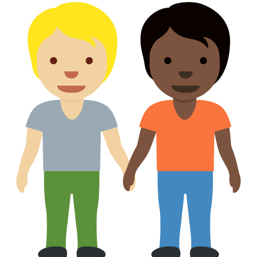 People Holding Hands: Medium-light Skin Tone, Dark Skin Tone