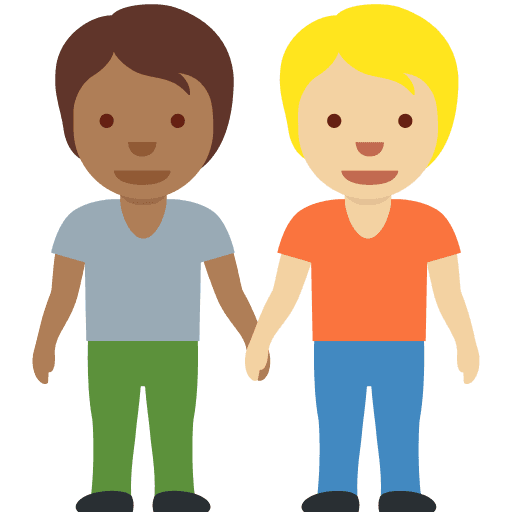 People Holding Hands: Medium-dark Skin Tone, Medium-light Skin Tone