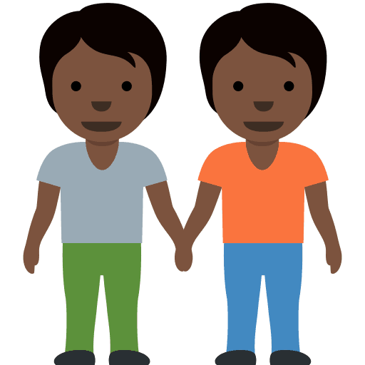 People Holding Hands: Dark Skin Tone