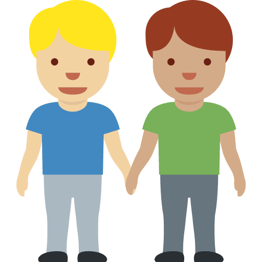 Men Holding Hands: Medium-light Skin Tone, Medium Skin Tone