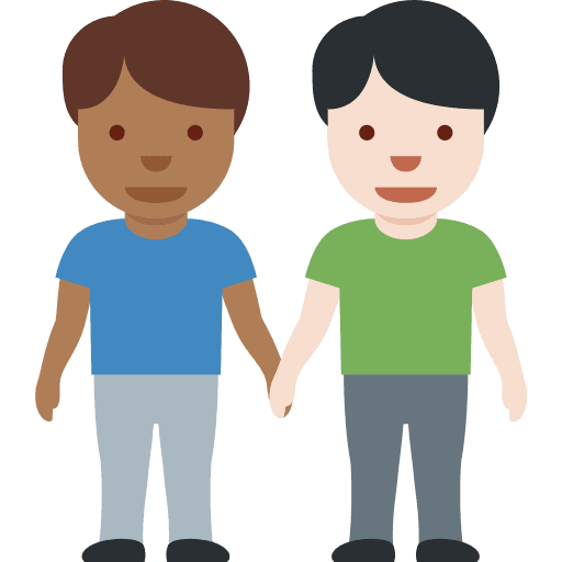 Men Holding Hands: Medium-dark Skin Tone, Light Skin Tone