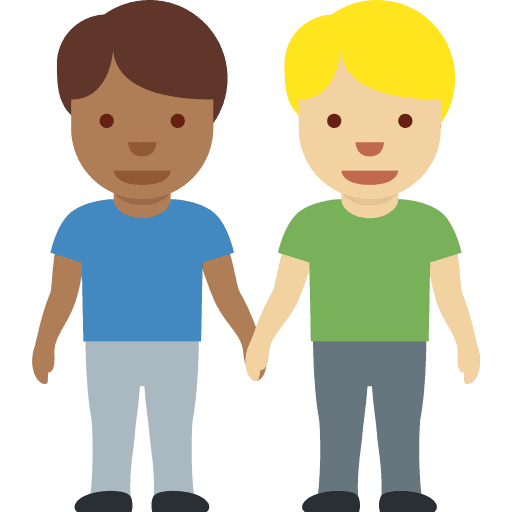 Men Holding Hands: Medium-dark Skin Tone, Medium-light Skin Tone