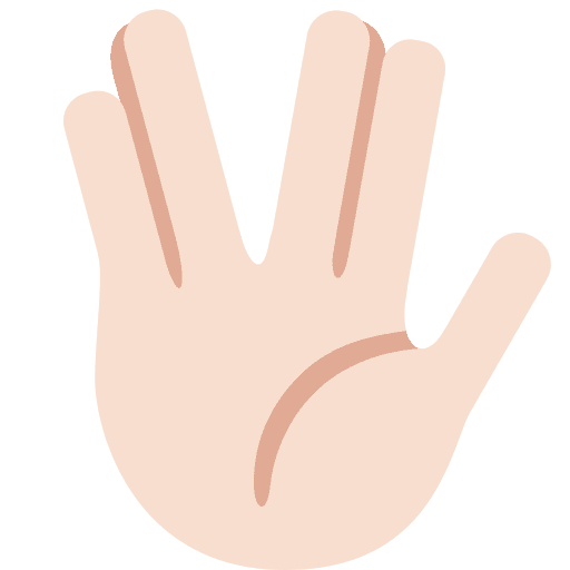 Vulcan Salute: Light Skin Tone