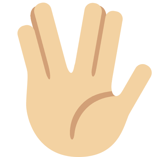 Vulcan Salute: Medium-light Skin Tone