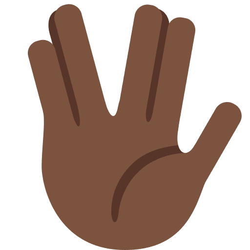 Vulcan Salute: Dark Skin Tone