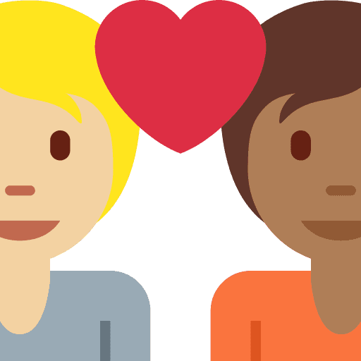 Couple with Heart: Person, Person, Medium-light Skin Tone, Medium-dark Skin Tone