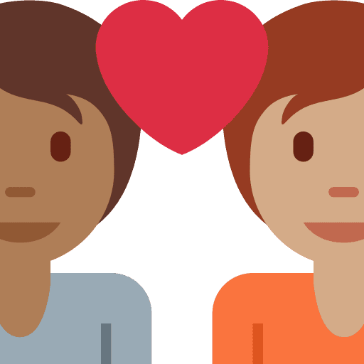 Couple with Heart: Person, Person, Medium-dark Skin Tone, Medium Skin Tone