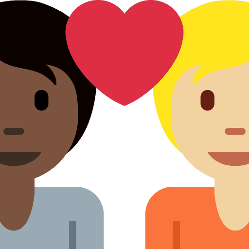 Couple with Heart: Person, Person, Dark Skin Tone, Medium-light Skin Tone