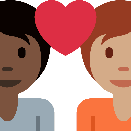 Couple with Heart: Person, Person, Dark Skin Tone, Medium Skin Tone