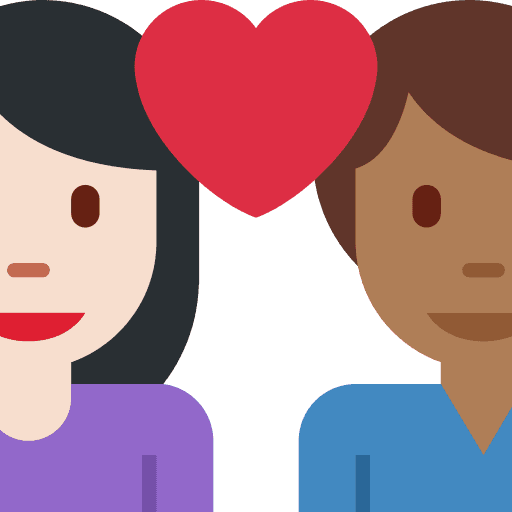 Couple with Heart: Woman, Man, Light Skin Tone, Medium-dark Skin Tone