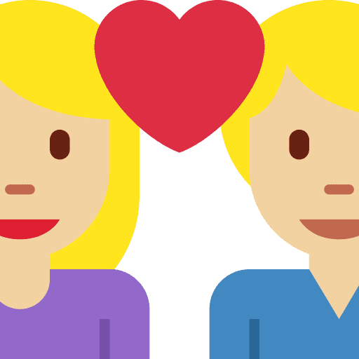 Couple with Heart: Woman, Man, Medium-light Skin Tone
