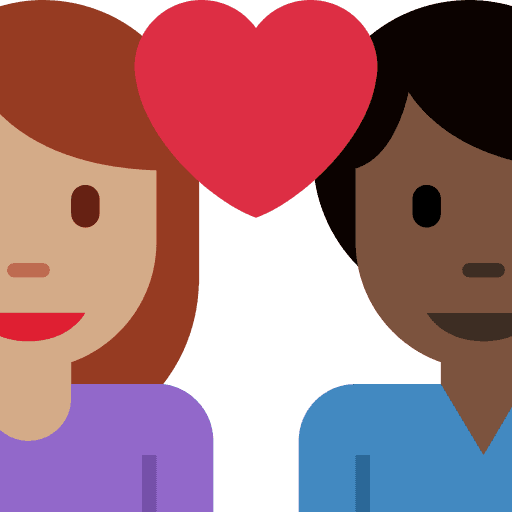 Couple with Heart: Woman, Man, Medium Skin Tone, Dark Skin Tone