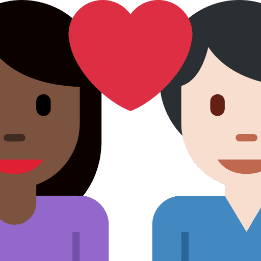 Couple with Heart: Woman, Man, Dark Skin Tone, Light Skin Tone