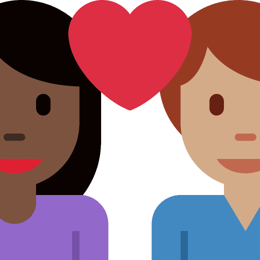 Couple with Heart: Woman, Man, Dark Skin Tone, Medium Skin Tone