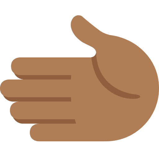 Leftwards Hand: Medium-dark Skin Tone