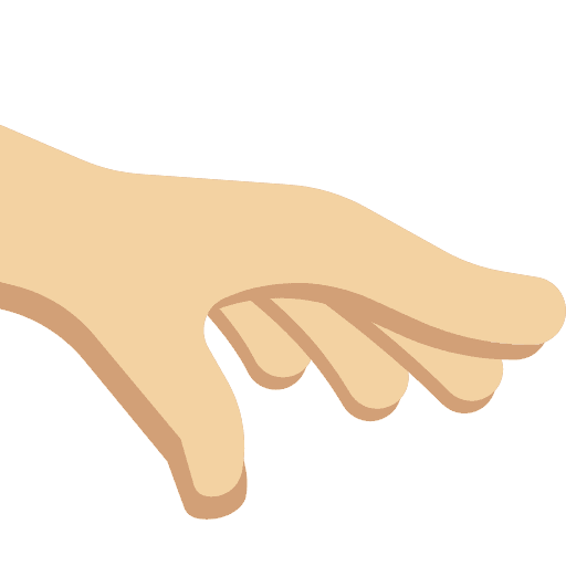 Palm Down Hand: Medium-light Skin Tone