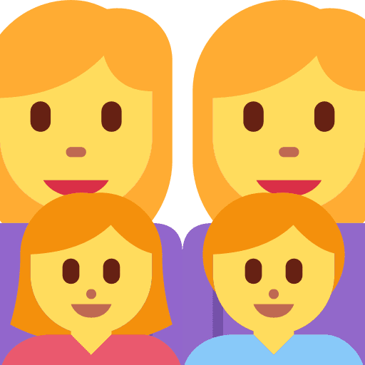 Family: Woman, Woman, Girl, Boy