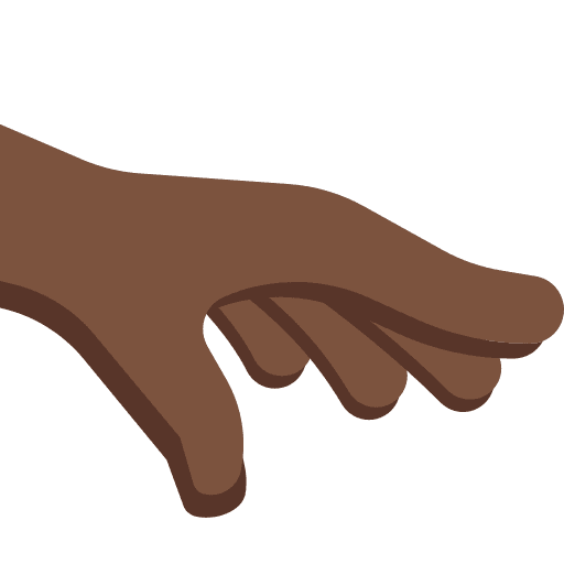 Palm Down Hand: Dark Skin Tone