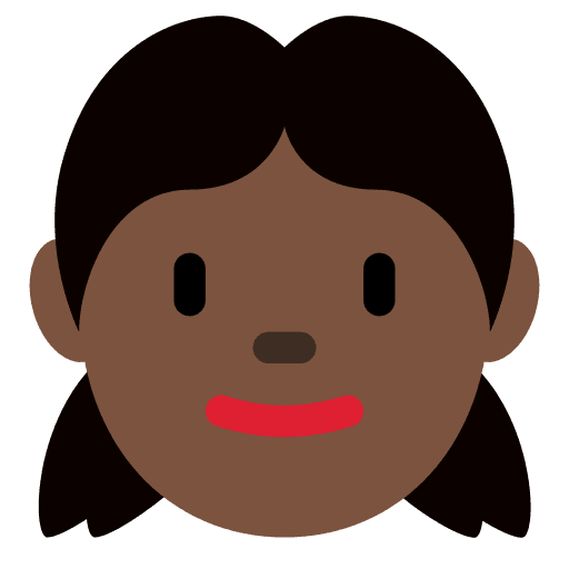 Girl: Dark Skin Tone