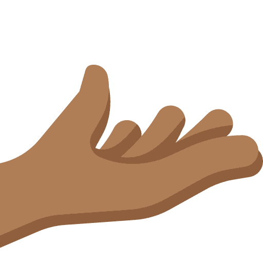 Palm Up Hand: Medium-dark Skin Tone