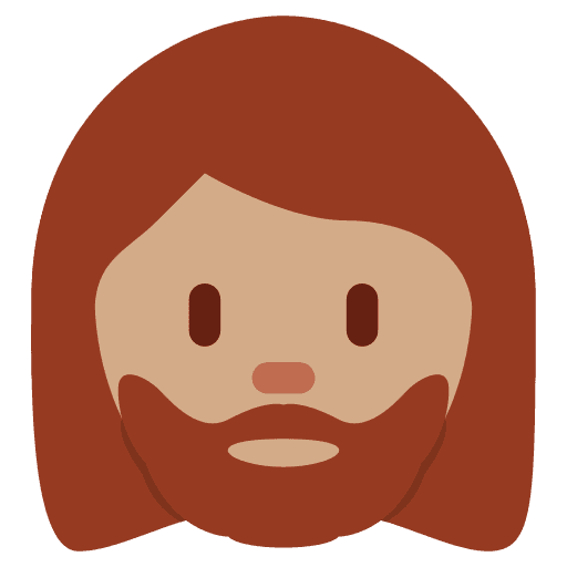 Woman: Medium Skin Tone, Beard