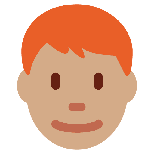 Man: Medium Skin Tone, Red Hair