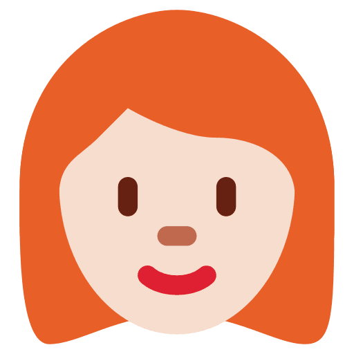 Woman: Light Skin Tone, Red Hair