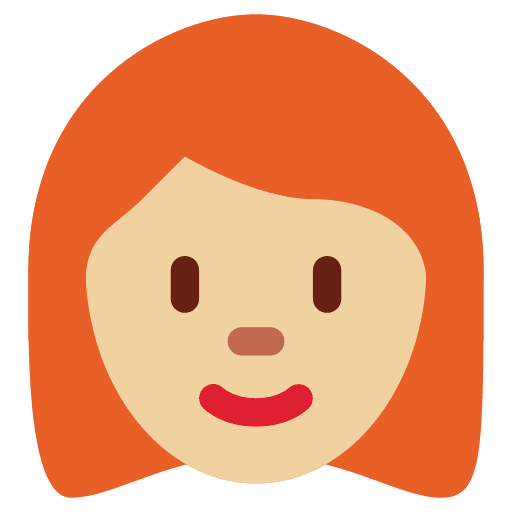 Woman: Medium-light Skin Tone, Red Hair