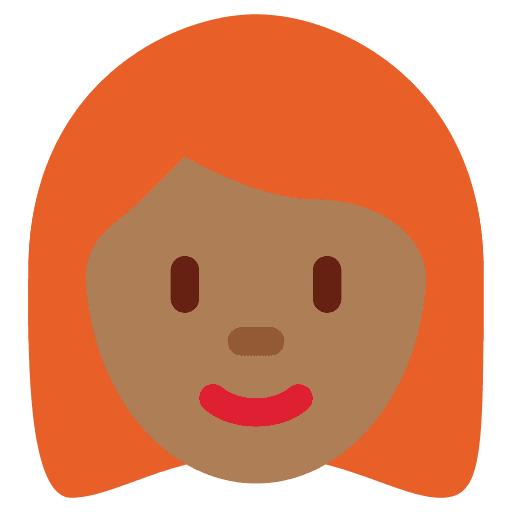 Woman: Medium-dark Skin Tone, Red Hair