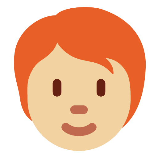 Person: Medium-light Skin Tone, Red Hair