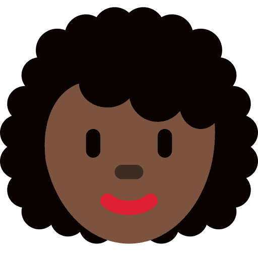 Woman: Dark Skin Tone, Curly Hair