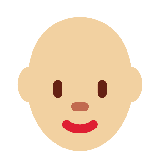 Woman: Medium-light Skin Tone, Bald