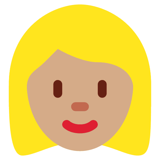 Woman: Medium Skin Tone, Blond Hair