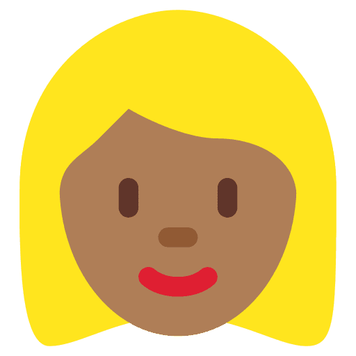 Woman: Medium-dark Skin Tone, Blond Hair