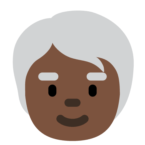 Older Person: Dark Skin Tone