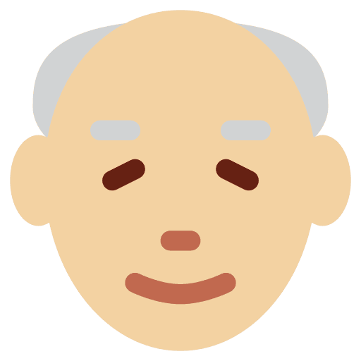Old Man: Medium-light Skin Tone