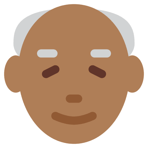 Old Man: Medium-dark Skin Tone