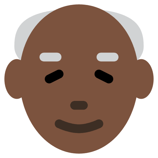 Old Man: Dark Skin Tone