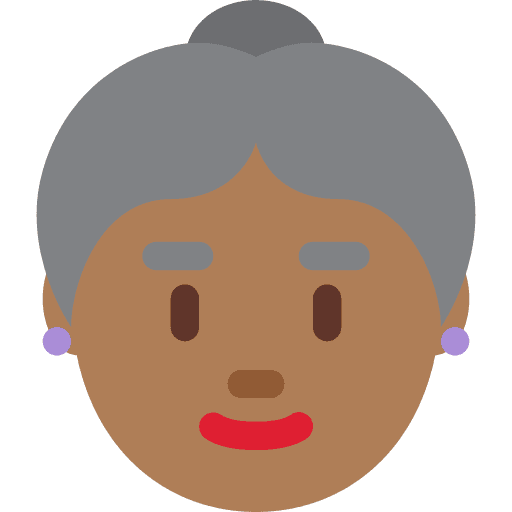 Old Woman: Medium-dark Skin Tone