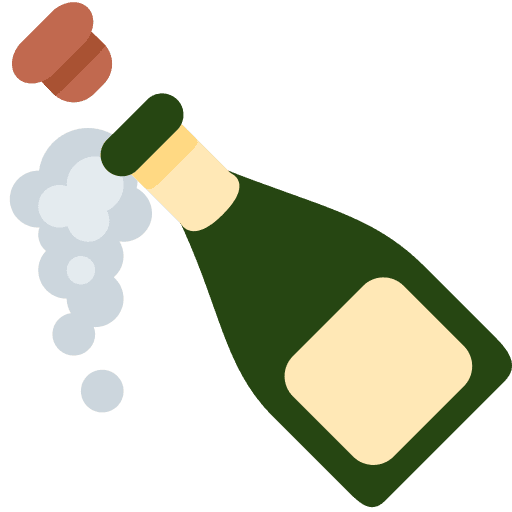 Bottle with Popping Cork