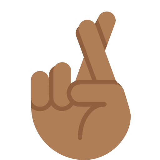 Crossed Fingers: Medium-dark Skin Tone