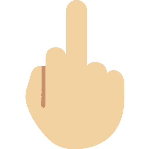 Middle Finger: Medium-light Skin Tone