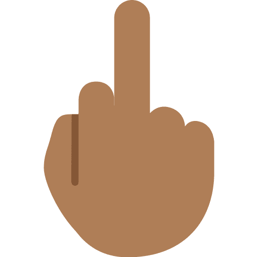 Middle Finger: Medium-dark Skin Tone