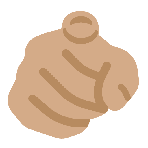 Index Pointing At The Viewer: Medium Skin Tone