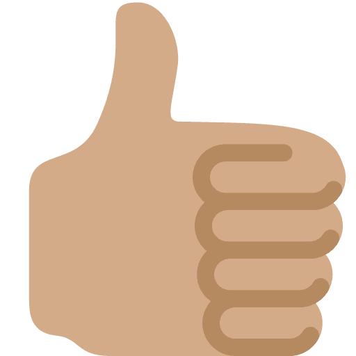 Thumbs Up: Medium Skin Tone