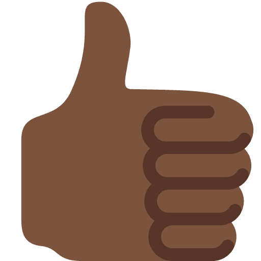 Thumbs Up: Dark Skin Tone